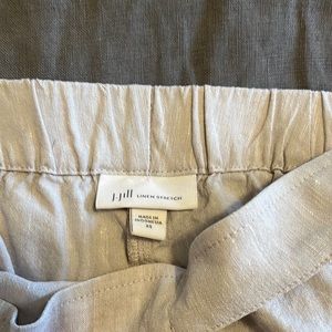 J. Jill Linen-Stretch Button-Hem Ankle Pants Sz XLP Petite gray